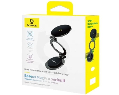 Автотримач для телефона Baseus MagPro Series II Magnetic Car Mount Stick-on Version Cosmic Black (C40172900121-00) Автотримач для телефона Baseus MagPro Series II Magnetic Car Mount Stick-on Version Cosmic Black (C40172900121-00)