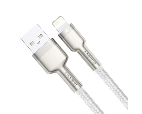 Кабель Baseus Cafule Series Metal Data Cable USB to IP 2.4A 2m White (CALJK-B02) Кабель Baseus Cafule Series Metal Data Cable USB to IP 2.4A 2m White (CALJK-B02)