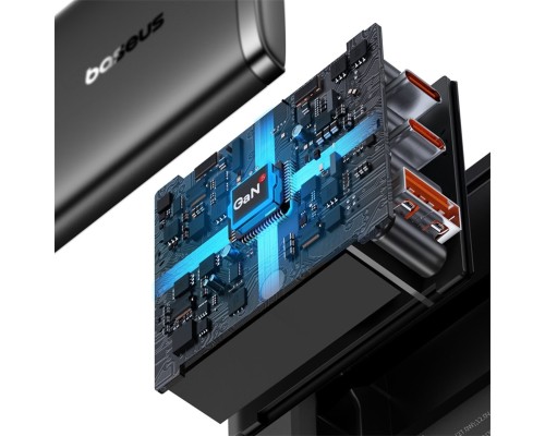 Мережевий зарядний пристрій Baseus Cube Pro Fast Charger 2C+U 65W EU Cluster Black (P10152301113-00) Мережевий зарядний пристрій Baseus Cube Pro Fast Charger 2C+U 65W EU Cluster Black (P10152301113-00)
