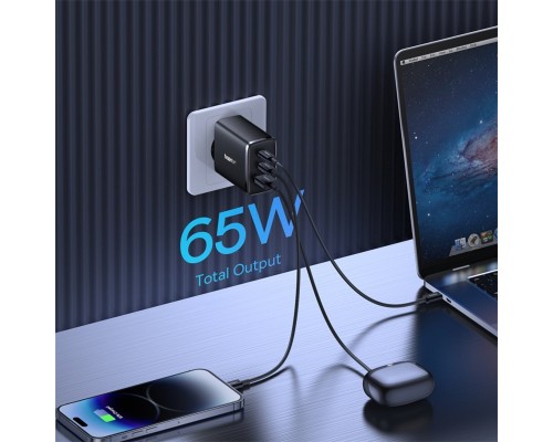 Мережевий зарядний пристрій Baseus Cube Pro Fast Charger 2C+U 65W EU Cluster Black (P10152301113-00) Мережевий зарядний пристрій Baseus Cube Pro Fast Charger 2C+U 65W EU Cluster Black (P10152301113-00)