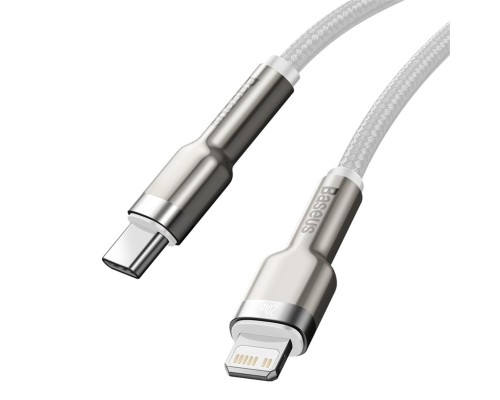 Кабель Baseus Cafule Series Metal Data Cable Type-C to iP PD 20W 2m White (CATLJK-B02) Кабель Baseus Cafule Series Metal Data Cable Type-C to iP PD 20W 2m White (CATLJK-B02)