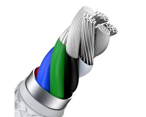 Кабель Baseus Cafule Series Metal Data Cable Type-C to iP PD 20W 2m White (CATLJK-B02) Кабель Baseus Cafule Series Metal Data Cable Type-C to iP PD 20W 2m White (CATLJK-B02)