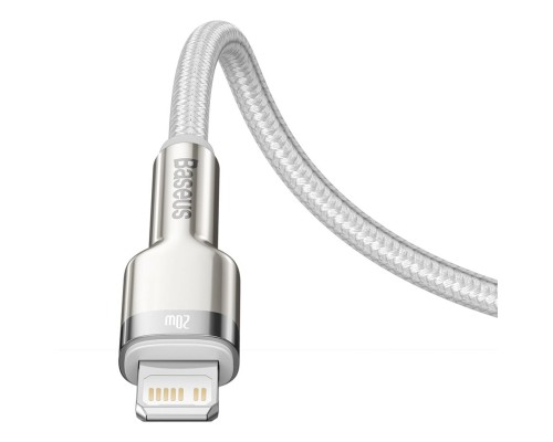 Кабель Baseus Cafule Series Metal Data Cable Type-C to iP PD 20W 2m White (CATLJK-B02) Кабель Baseus Cafule Series Metal Data Cable Type-C to iP PD 20W 2m White (CATLJK-B02)