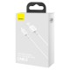 Кабель Baseus Superior Series Fast Charging Data Cable USB to iP 2.4A 0.25m White (CALYS-02)