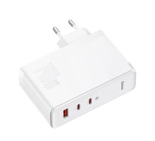 Мережевий зарядний пристрій Baseus GaN5 Pro Fast Charger 2C+U 140W EU White (With Superior Series Fast Charging Data Cable Type-C to Type-C 240W（48V/5 (CCGP100202)