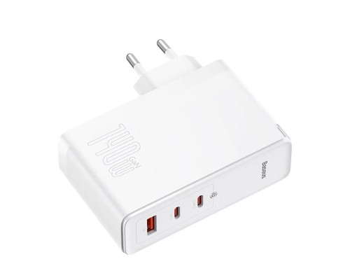 Мережевий зарядний пристрій Baseus GaN5 Pro Fast Charger 2C+U 140W EU White (With Superior Series Fast Charging Data Cable Type-C to Type-C 240W(48V/5 (CCGP100202) Мережевий зарядний пристрій Baseus GaN5 Pro Fast Charger 2C+U 140W EU White (With Superior Series Fast Charging Data Cable Type-C to Type-C 240W(48V/5 (CCGP100202)
