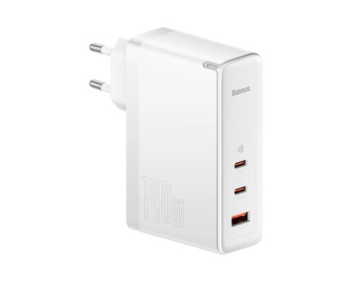 Мережевий зарядний пристрій Baseus GaN5 Pro Fast Charger 2C+U 140W EU White (With Superior Series Fast Charging Data Cable Type-C to Type-C 240W(48V/5 (CCGP100202) Мережевий зарядний пристрій Baseus GaN5 Pro Fast Charger 2C+U 140W EU White (With Superior Series Fast Charging Data Cable Type-C to Type-C 240W(48V/5 (CCGP100202)