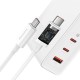 Мережевий зарядний пристрій Baseus GaN5 Pro Fast Charger 2C+U 140W EU White (With Superior Series Fast Charging Data Cable Type-C to Type-C 240W(48V/5 (CCGP100202)
