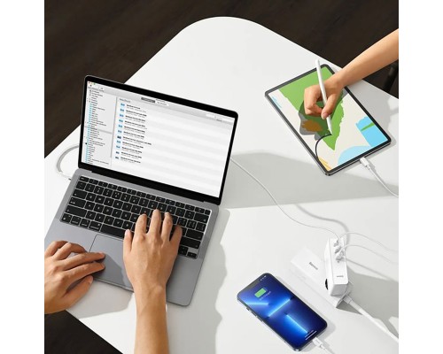 Мережевий зарядний пристрій Baseus GaN5 Pro Fast Charger 2C+U 140W EU White (With Superior Series Fast Charging Data Cable Type-C to Type-C 240W(48V/5 (CCGP100202) Мережевий зарядний пристрій Baseus GaN5 Pro Fast Charger 2C+U 140W EU White (With Superior Series Fast Charging Data Cable Type-C to Type-C 240W(48V/5 (CCGP100202)