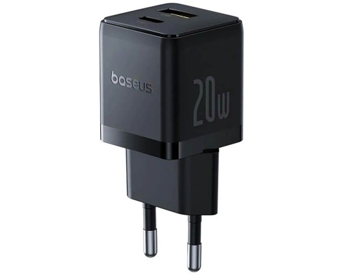 Мережевий зарядний пристрій Baseus Palm Fast Charger C+U 20W EU Cluster Black (P10111608113-00) Мережевий зарядний пристрій Baseus Palm Fast Charger C+U 20W EU Cluster Black (P10111608113-00)