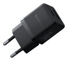 Мережевий зарядний пристрій Baseus Palm Fast Charger C+U 30W EU Cluster Black (P1011160A113-00)