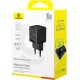 Мережевий зарядний пристрій Baseus Palm Fast Charger C+U 30W EU Cluster Black (P1011160A113-00)