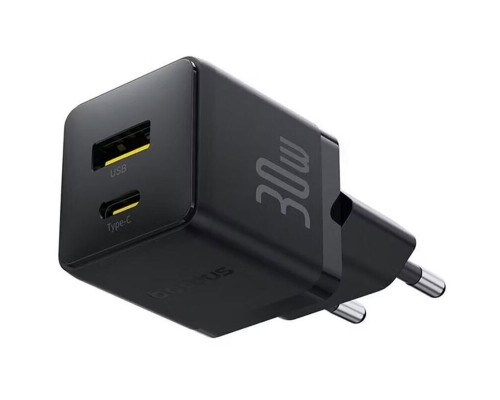Мережевий зарядний пристрій Baseus Palm Fast Charger C+U 30W EU Cluster Black (P1011160A113-00) Мережевий зарядний пристрій Baseus Palm Fast Charger C+U 30W EU Cluster Black (P1011160A113-00)