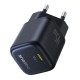 Мережевий зарядник пристрій Baseus PicoGo GaN Fast Charger 1C 45W EU Cosmic Black (P10176800123-00)
