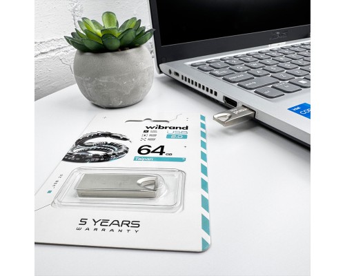 Флеш-накопичувач Wibrand USB 2.0 Taipan 64Gb Silver (WI2.0/TA64U2S) Флеш-накопичувач Wibrand USB 2.0 Taipan 64Gb Silver (WI2.0/TA64U2S)