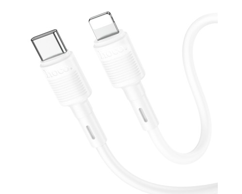Кабель HOCO X83 Type-C to iP 20W, 1m, PVC, PVC connectors, White (6931474770851)