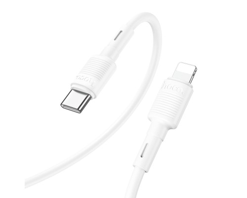 Кабель HOCO X83 Type-C to iP 20W, 1m, PVC, PVC connectors, White (6931474770851)