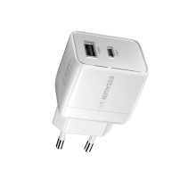 Мережевий зарядний пристрій ESSAGER ECT33W Gan 1USB 1T-C 33W white (ECT33W-LJB02-Z)