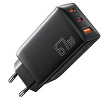 Мережевий зарядний пристрій ESSAGER DIANYUN 67W GaN travel charger 2C+A black (ECTAC-DYB01-Z)