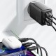 Мережевий зарядний пристрій ESSAGER DIANYUN 67W GaN travel charger 2C+A black (ECTAC-DYB01-Z)
