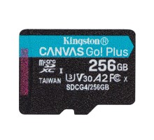 Карта пам'яті microSDXC (UHS-1 U3) Kingston Canvas Go! Plus 256Gb class 10 A2 V30 (R200MB/s, W-160MB/s) (SDCG4/256GBSP)