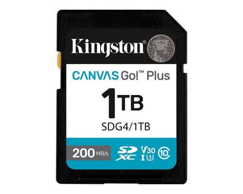 Карта пам'яті SDXC (UHS-1 U3) Kingston Canvas Go! Plus 1Tb class 10 A2 V30 (R200MB/s, W160MB/s) (SDG4/1TB) Карта пам'яті SDXC (UHS-1 U3) Kingston Canvas Go! Plus 1Tb class 10 A2 V30 (R200MB/s, W160MB/s) (SDG4/1TB)