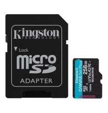 Карта пам'яті microSDXC (UHS-1 U3) Kingston Canvas Go! Plus 256Gb class 10 A2 V30 (R200MB/s, W-160MB/s) (adapter SD) (SDCG4/256GB)