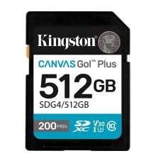 Карта пам'яті SDXC (UHS-1 U3) Kingston Canvas Go! Plus 512Gb class 10 A2 V30 (R200MB/s, W160MB/s) (SDG4/512GB)