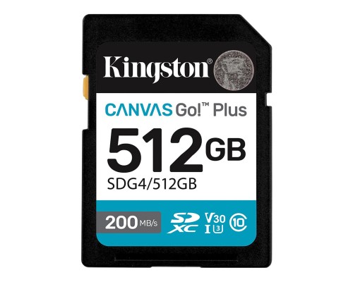 Карта пам'яті SDXC (UHS-1 U3) Kingston Canvas Go! Plus 512Gb class 10 A2 V30 (R200MB/s, W160MB/s) (SDG4/512GB) Карта пам'яті SDXC (UHS-1 U3) Kingston Canvas Go! Plus 512Gb class 10 A2 V30 (R200MB/s, W160MB/s) (SDG4/512GB)
