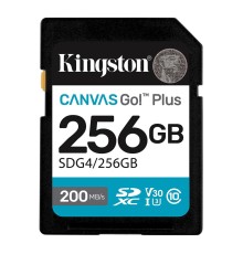 Карта пам'яті SDXC (UHS-1 U3) Kingston Canvas Go! Plus 256Gb class 10 A2 V30 (R200MB/s, W160MB/s) (SDG4/256GB)