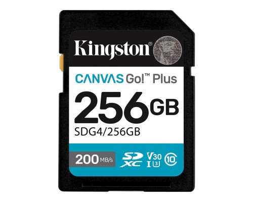 Карта пам'яті SDXC (UHS-1 U3) Kingston Canvas Go! Plus 256Gb class 10 A2 V30 (R200MB/s, W160MB/s) (SDG4/256GB) Карта пам'яті SDXC (UHS-1 U3) Kingston Canvas Go! Plus 256Gb class 10 A2 V30 (R200MB/s, W160MB/s) (SDG4/256GB)
