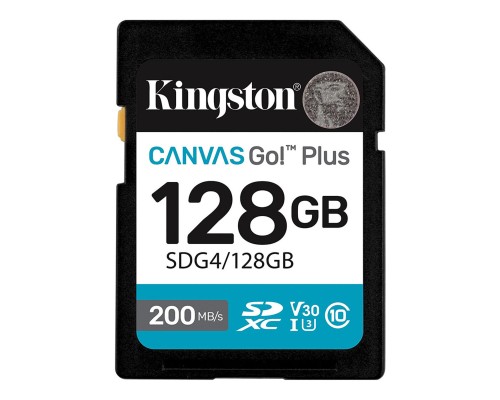 Карта пам'яті SDXC (UHS-1 U3) Kingston Canvas Go! Plus 128Gb class 10 A2 V30 (R200MB/s) (SDG4/128GB) Карта пам'яті SDXC (UHS-1 U3) Kingston Canvas Go! Plus 128Gb class 10 A2 V30 (R200MB/s) (SDG4/128GB)