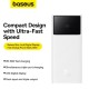 Зовнішній акумулятор Baseus Star-Lord Digital Display Fast Charging Power Bank 30000mAh 30W Moon White(With Simple Series Charging Cable USB to Type-C (P10022905213-00)