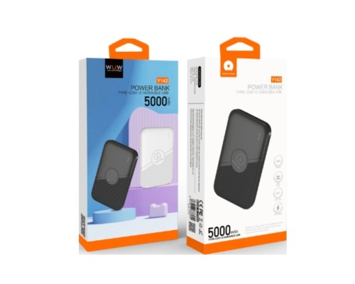 Зовнішній акумулятор WUW Y142 5000mAh Black (Y142) Зовнішній акумулятор WUW Y142 5000mAh Black (Y142)