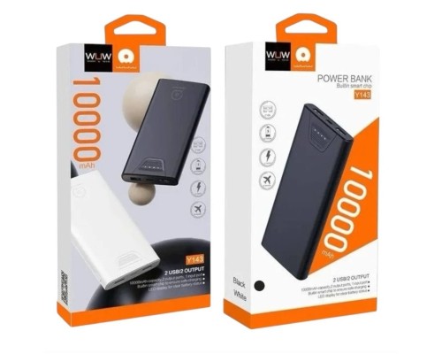 Зовнішній акумулятор WUW Y143 10000mAh Black (Y143) Зовнішній акумулятор WUW Y143 10000mAh Black (Y143)