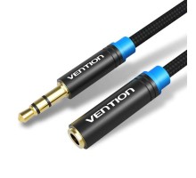 Аудіокабель Vention Cotton Braided 3.5mm Audio Extension Cable 5M Black Metal Type (VAB-B06-B500-M) (VAB-B06-B500-M)