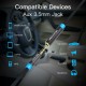 Аудіокабель Vention Cotton Braided 3.5mm Audio Extension Cable 5M Black Metal Type (VAB-B06-B500-M) (VAB-B06-B500-M)