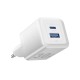 Мережевий зарядний пристрій Vention 2-Port USB (C + A) GaN Charger (30W/30W) EU-Plug White (FEQW0-EU)
