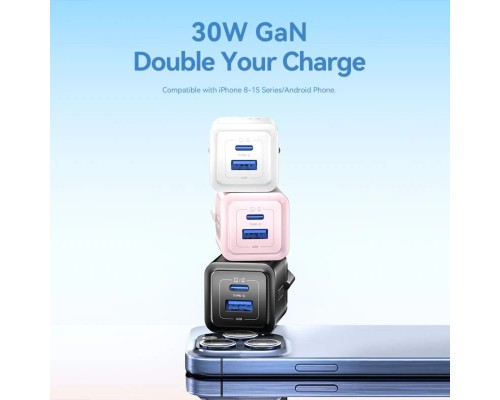 Мережевий зарядний пристрій Vention 2-Port USB (C + A) GaN Charger (30W/30W) EU-Plug White (FEQW0-EU) Мережевий зарядний пристрій Vention 2-Port USB (C + A) GaN Charger (30W/30W) EU-Plug White (FEQW0-EU)