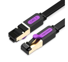 Мережевий кабель Vention Flat Cat.7 Patch Cable 1M Black (ICABF) (ICABF)