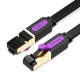 Мережевий кабель Vention Flat Cat.7 Patch Cable 1M Black (ICABF) (ICABF)