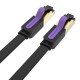 Мережевий кабель Vention Flat Cat.7 Patch Cable 1M Black (ICABF) (ICABF)