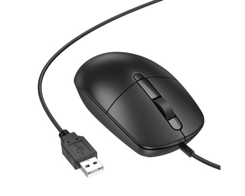 Миша BOROFONE BG17 Morning business wired mouse Black (6941991119125) Миша BOROFONE BG17 Morning business wired mouse Black (6941991119125)