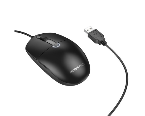 Миша BOROFONE BG17 Morning business wired mouse Black (6941991119125) Миша BOROFONE BG17 Morning business wired mouse Black (6941991119125)