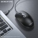 Миша BOROFONE BG17 Morning business wired mouse Black (6941991119125)