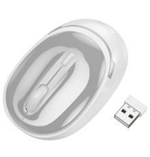 Маніпулятор миша бездротова HOCO GM34 Nuevo dual-mode business wireless mouse Gray White (6942007632799)