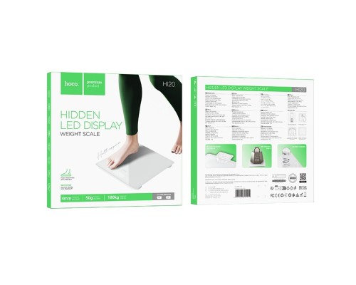 Ваги підлогові HOCO HI20 Weight scale White (6942007624114)