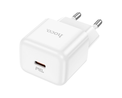 Мережевий зарядний пристрій HOCO N32 Glory PD30W single port charger (EU) White (6931474789914) Мережевий зарядний пристрій HOCO N32 Glory PD30W single port charger (EU) White (6931474789914)