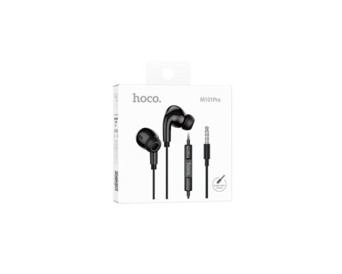 Навушники HOCO M101 Pro Crystal sound wire-controlled earphones with microphone Black (6931474782373)
