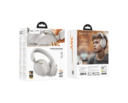 Бездротові навушники HOCO W53 Plus Tone ANC BT headphones Gray (6942007646611) Бездротові навушники HOCO W53 Plus Tone ANC BT headphones Gray (6942007646611)